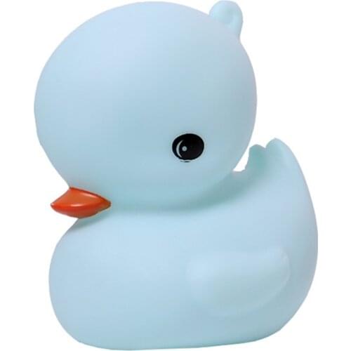 Cute Duck Night Light for Kids or Girls, Soft Silicone Baby Nursery LED Lamp, Color Changing Glow Decoration for Toddlers Room