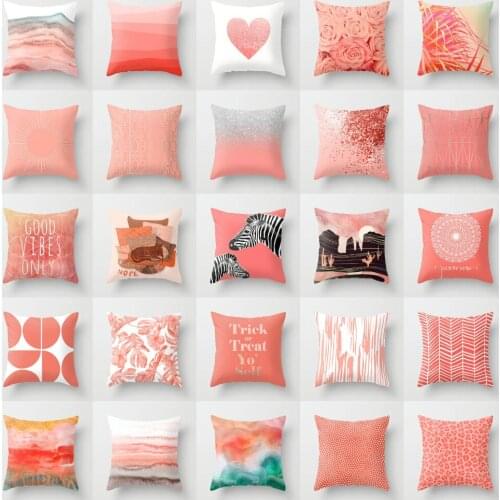 Nordic ins fashion vermilion series office fabric sofa cushion home