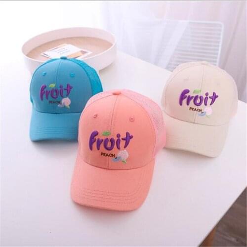 2021 New Baby Sun Hat Cute Letters Kids Boys Girls Casual Cap Fashion Spring Summer Children Mesh Baseball Cap