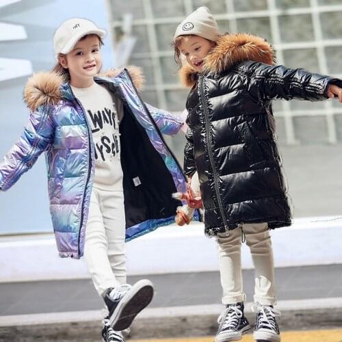 5-14Y new fashion Children winter down jacket for kids Clothing girl silver gold Boys Hooded Coat Outwear Parka snowsuit coats