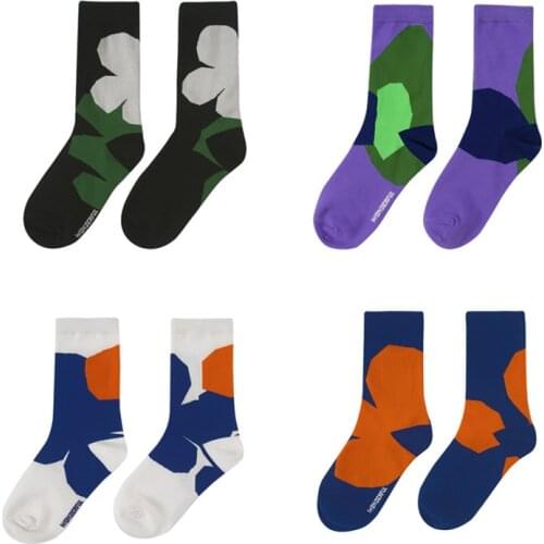 Autumn And Winter New Womens Socks In The Tube Flower Villain Series Literary Cartoon Cute Ins Wind Japanese Cotton Sock