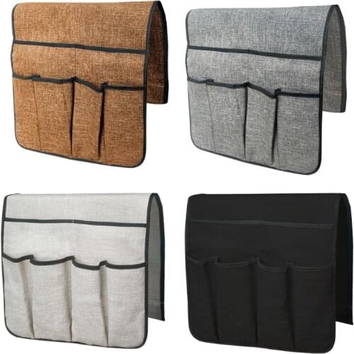 For Smart Phone Book Magazines Ipad TV Remote Control Holder Home Sofa Armrest Organizer Armchair Storage with 6 Pockets