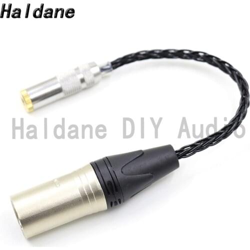 Haldane HIFI 7N Silver Plated 4pin XLR Balanced Male to 3.5mm TRRS Balanced Female Audio Adapter Cable XLR to 3.5 Connector DIY