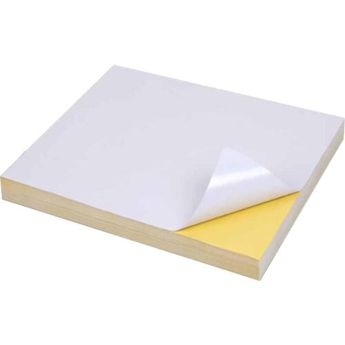50sheets A4 Self-adhesive Print Paper White Inkjet Laser Printer Paper Sticker Label Sticker Glossy Matte Paper Wood Pulp Paper