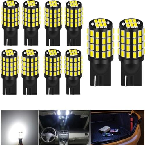10pcs T10 W5W Led Bulb 194 168 Car Interior Light For Subaru Forester Legacy Impreza XV Outback BRZ sti GMC Fiat 500 Stilo 500L