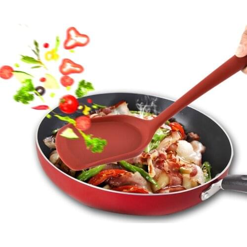 High Quality Food Grade Silica Gel Shovel Nonstick Cooking Shovel Chinese Style Frying Pan And Kitchen Tool Spatula 2pcs/lot