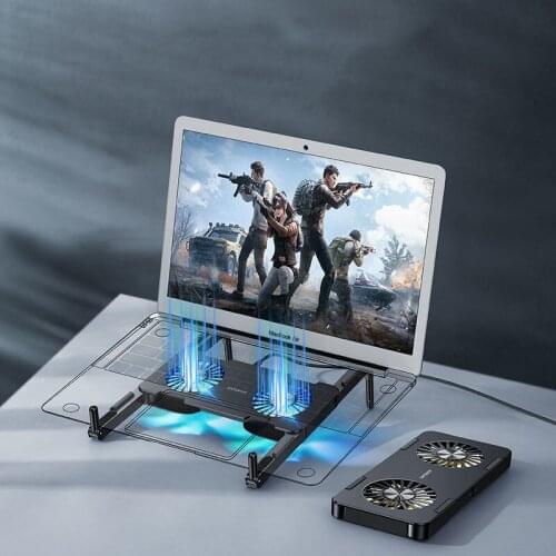 2 in 1 High Speed Portable Notebook Cooler Fold-able 12''-17'' Laptop With Stand Cooling Fan USB Quiet Radiator Heat Sink Holder