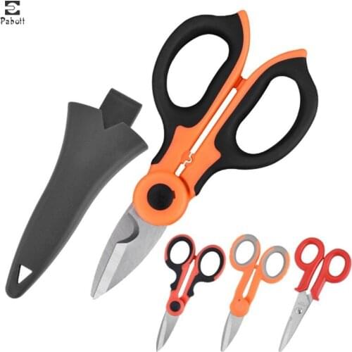 2/1 High Carbon Steel Scissors Household Shears Tools Electrician Scissors Stripping Wire Cut Tools for Fabrics, Paper a