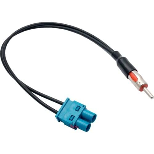 2 Fakra To 1 Din Am Fm Radio Antenna Adapter Cable Fit for Ford Bmw 12V 30Cm