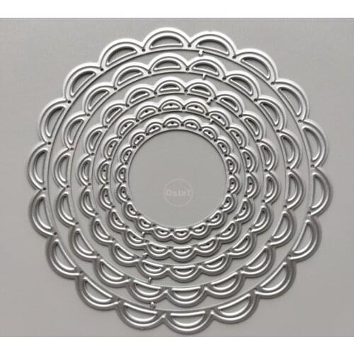 2021 Circle Lace Metal Cutting Dies DIY Scrapbooking Paper Photo Album Crafts Mould Cards Embossing Mold Stencils for Decor