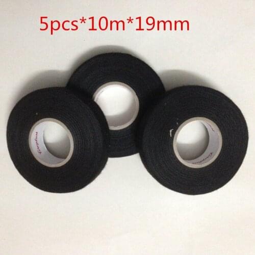 5 pcs*10m*19mm Wiring Loom Harness Adhesive Cloth Fabric tape COROPLAST tesa adhesive cloth tape automotive fabric tape