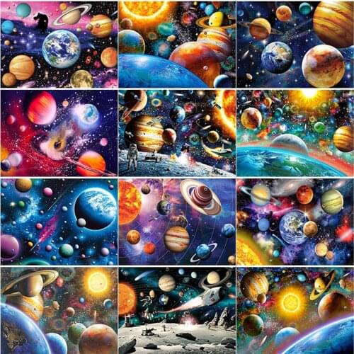 New 5D DIY Diamond Painting Planet Diamond Embroidery Scenery Rhinestones Full Square Round Drill Craft Home Decor Art Gift