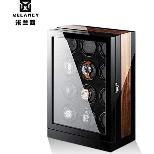 12 slots Self-Winding Mechanical Winding Box with US/UK/AU/EU Plug Storage Watch Winder New Arrival 2019