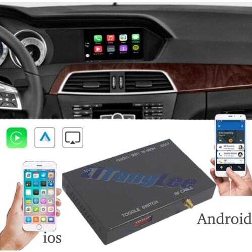 Car Camera Carplay Decoder Adapter For Mercedes Benz C MB W204 NTG Comand APS Mirror Link Display Android Auto Play 360 BirdView