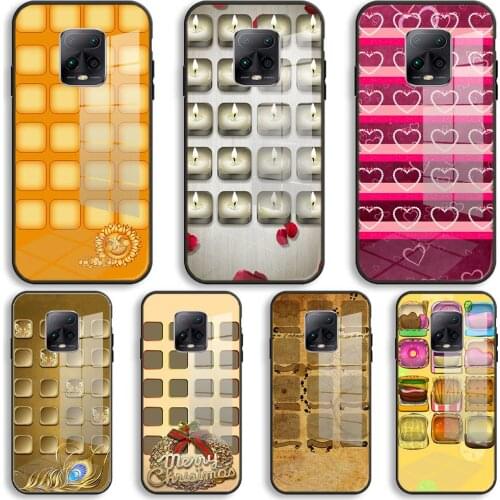 Square Frame Silicone Glass Phone Case For Xiaomi Redmi 9A 8A 7A Note 9 8 7 Pro Y3 9S 8T Balck Cover