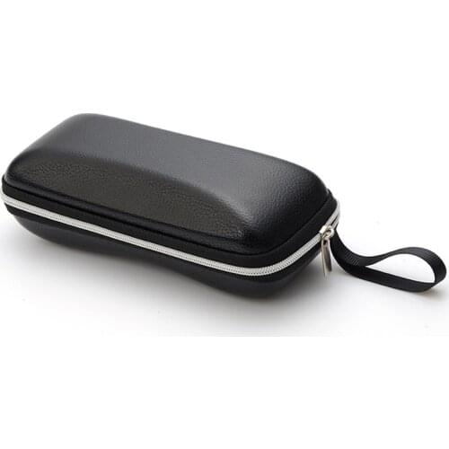 Black PU Leather Sunglasses Case Zipper Waterproof Sun Glasses Eyewear Storage Men Women Eyeglasses Spectacle Box