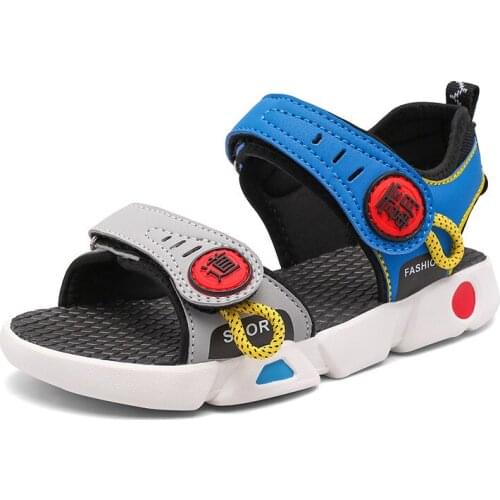 Childrens sandals Boys Fashion Sandals Lightweight non-slip open-toe set foot flat sports and leisure beach shoes