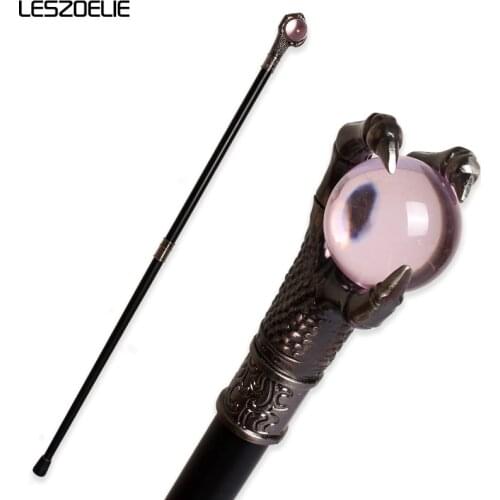 Dragon Claw With Light Pink Ball Walking Stick Lady Fashion Walking Canes Women Decorative Sticks Vintage Cosplay Walking Cane