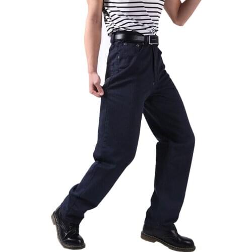 Men Jeans Wide Leg Denim Pant Loose Straight Men Casual Denim Pants Loose Baggy Hip Hop Pants Navy Trousers Man Clothes