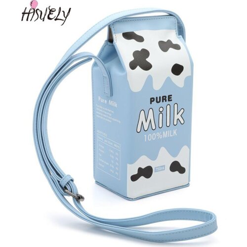 2021 Hot Cute Printing Friut Milk Women Shoulder Bags Mini Phone Wallet Bags Small Pu Leather Female Cartoon Crossbody Bags Q5