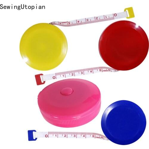 1PC 60Inch Sewing Measurement Retractable Ruler Sewing Tailor Tape Measure 150cm Printing Design Sewing Tool Sewing Supplies
