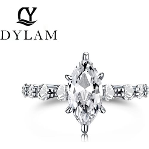 Sterling silver 925 Rings CZ For Women Wedding Engagement Ring Cкольцо женское Couple rings classic jewelry Female ring