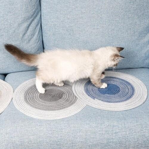Natural Sisal Cat Scratching Mat Scratch Pad Cat Grinding Claws Protecting Furniture Scratching Mat Pet Cat Home Sleep Mat
