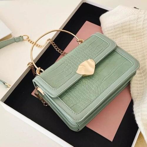 Small Chain PU Leather Crossbody Bags for Women 2021 Famous Brand Simple Totes Shoulder Bag Lady Luxury Handbags and Purses