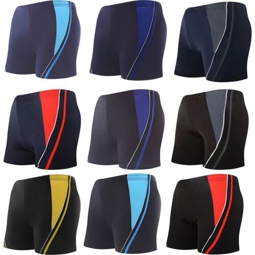 2021 New Mens Swimming Trunks Hot Spring Swimming Shorts Mens Color Matching To Increase Quick-drying Beach Swimming Trunks