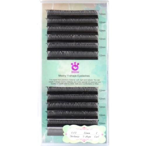 New IOIU YY Shape C Curl 8-12mm Mix High Quality Eyelashes Extensions Two Tip Mink Lashes Individual Eyelash Extensions NAGARAKU
