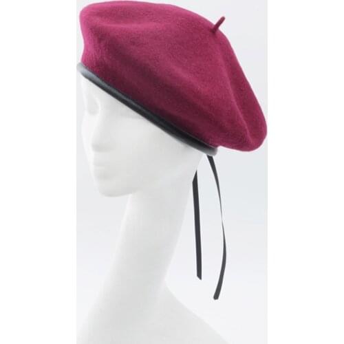 New style wool Vintage Warm Wool Women Beret French Artist Beanie Hat size 56-58cm