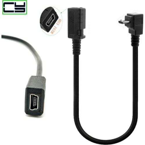90 Degree 4x Angle Micro Male to Mini Female USB Adapter Converter Data Charger Cable CORD new up down right lef