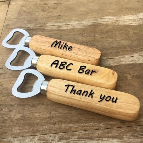 Personalized Wood Beer Bottle Opener custom Corkscrew Knife Engraved Groomsmen Best man Groomsmen gifts for men