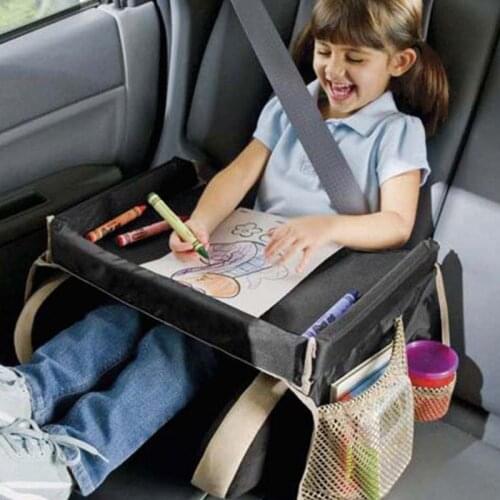 Baby Car Seat Tray Stroller Kids Toy Food Water Holder Desk Children Portable Table For Car New Child Table Storage 40*32cm
