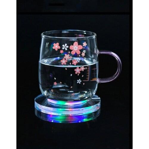 Hookah Base Led Coaster Acrylic Shisha Drink Coasters Usb Charging Bar Beer Beverage Coaster F/Club Wedding Bar Party Decoration