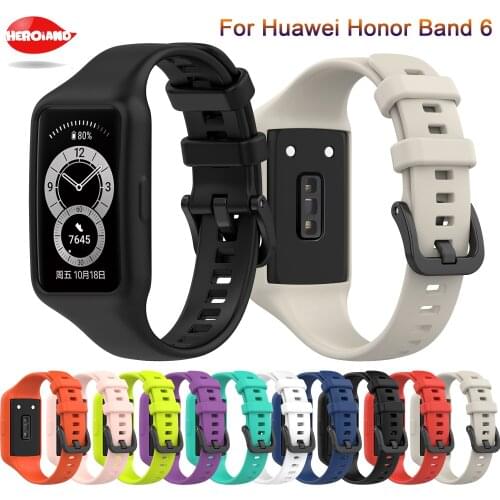 For Huawei Band 6 Strap Breathable Sport Replacement Strap Smart Watchband Bracelet for huawei band6 honor band 6 Watch Strap