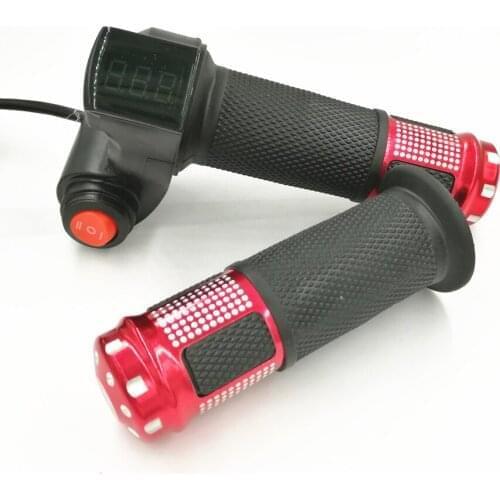 Electric Scooter Handlebar Grip Electric Bike Throttle Twist Accelerator With LED Display Tricycle Speed Control 7 Wires(6.8)