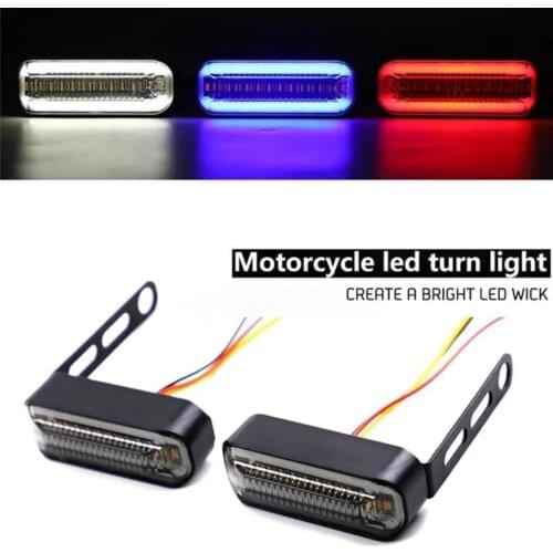 Universal for Motorcycle Lighting LED DRL Flowing Turn Signal Light Stop Signals Water Flasher 2 In 1 Blinker Tail Brake Lamp