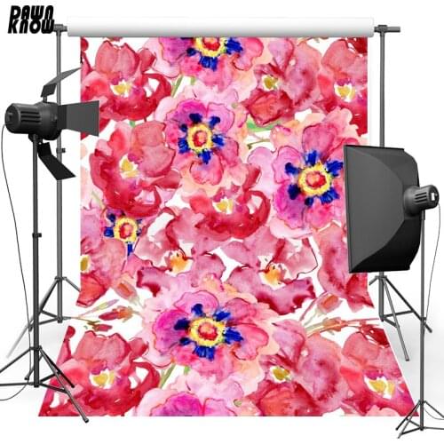 DAWNKNOW Flower Wall Vinyl Photography Background For Newborn New Fabric Polyester Backdrop For Family Photo Studio S2542