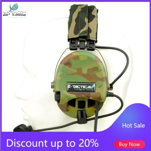 Z-TAC Shooting Tactical Headphones Sordin Active Pickup Noise Canceling Airsoft Tactical Headset For Walkie-talkie Z111