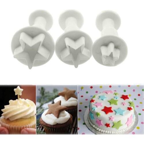 1Set/3PCS Baking Cookie Mold Fondant Tool Star Heart Snow Flower Butterfly Square Cutter Mold For Cake Decorating Tool