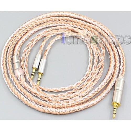 16 Cores Silver OCC Replacement Cable for Hifiman HE560 HE-350 HE1000 V2 Headphone XLR 2.5mm 4.4mm 3.5mm LN006021