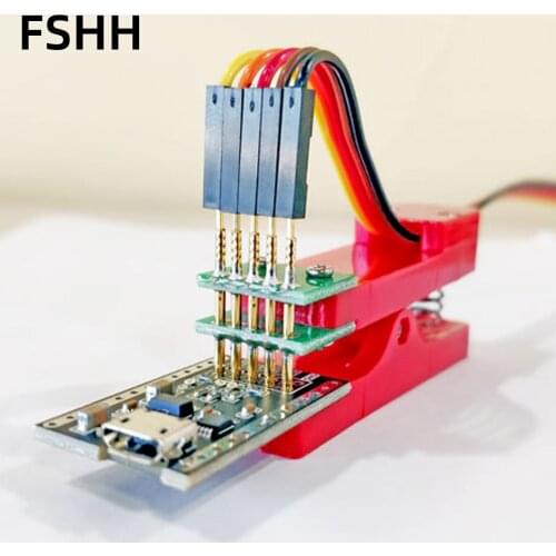 2.0mm 6P-12Pin New Frame Clip Test Downloader Programming Tool Jtag Burning Hand hold Tool with 50cm Dupont cable