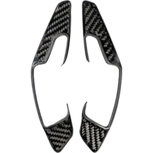 2Pcs Carbon Fiber Steering Wheel Shift Paddle Trim Dust-proof Stickers for LEXUS NX 200 200T 300H 14-21 Car Interior Accessories