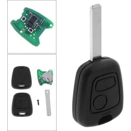 433MHz 2 Buttons Keyless Remote Key Fob with Chip and VA2 Blade for Citroen C1 C2 C3 C4 Xsara Picasso