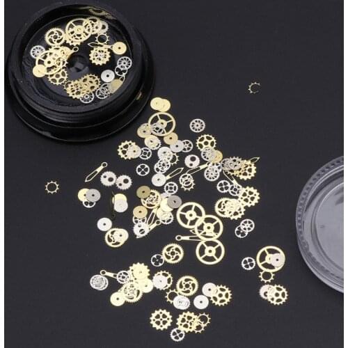 60Pcs Mixed Steampunk Cogs Gear Clock Charm UV Frame Resin Jewelry Fillings DIY new