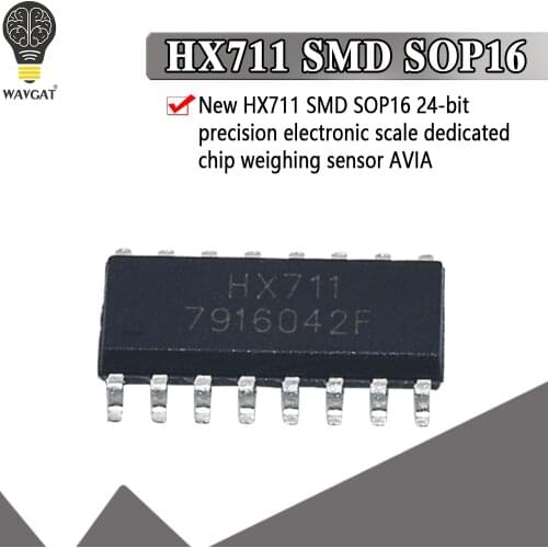 5PCS HX711 SOP-16 HX711 SOP SOP16 SMD 24-Bit Analog-to-Digital Converter (ADC) for Weigh Scales Weight sensor chip