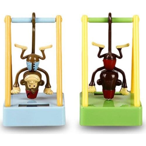 New Car Ornament Solar Powered Swing Monkey Dancing Shaking Head Cartoon Animal Doll Automobile Auto Dashboard Decoration