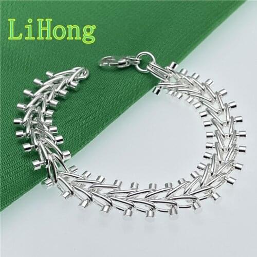 New 925 Sterling Silver Bracelet Fashion Bracelet for Woman & Men Glamour Jewelry Party Gift