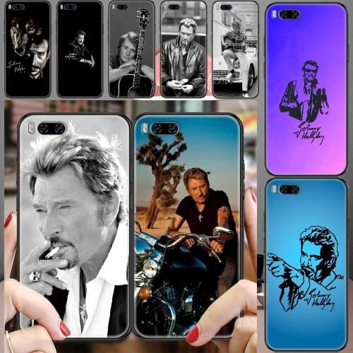 Johnny Hallyday Rock star Phone case For Xiaomi Mi Max Note 3 A2 A3 8 9 9T 10 Lite Pro Ultra black fashion hoesjes 3D cover tpu
